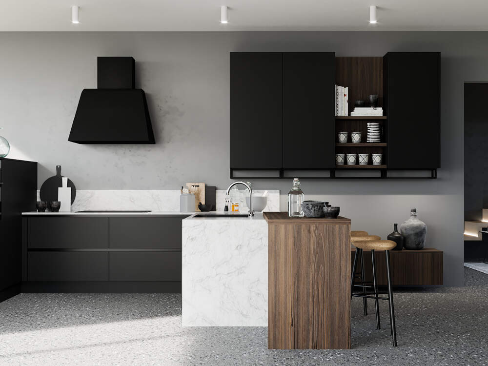 centro kitchen, κουζίνα, design collection, μοντέρνα κουζίνα, black forest