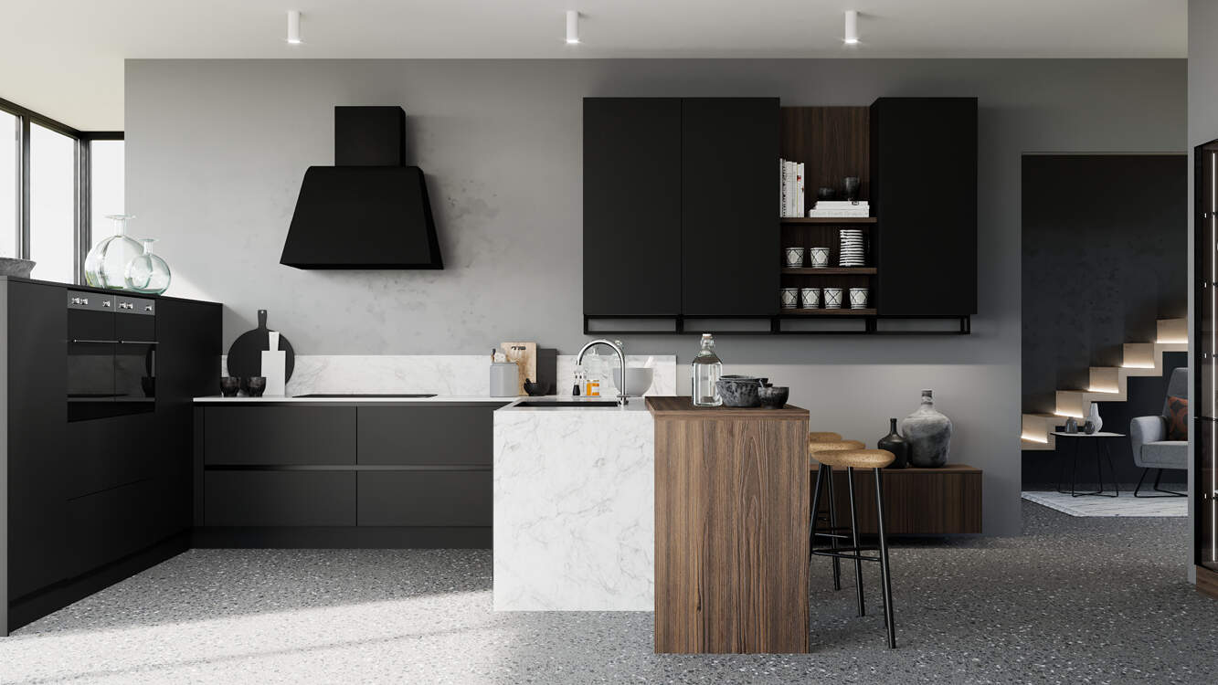 centro kitchen, κουζίνα, design collection, μοντέρνα κουζίνα, black forest