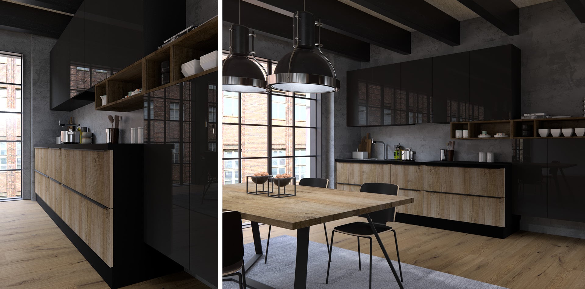 Loft style kitchen. Τι να επιλέξετε για να την απογειώσετε