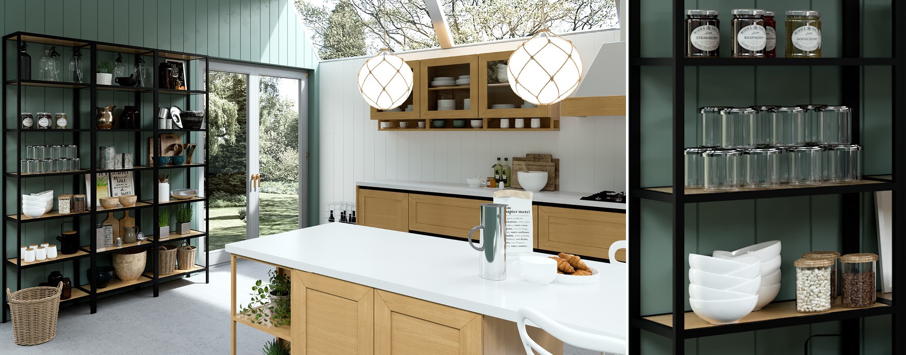 Callison Kitchen - Metal shelving