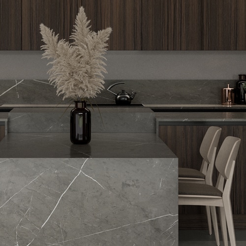 centro kitchen κουζινα, noka, σκούρο ξύλο, τραπέζι, μάρμαρο