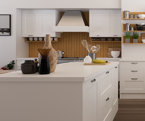 centro kitchen κουζίνα, Banoffee, ανοιχτόχρωμο ξύλο, νησίδα, εστίες, φούρνος, λευκό χρώμα