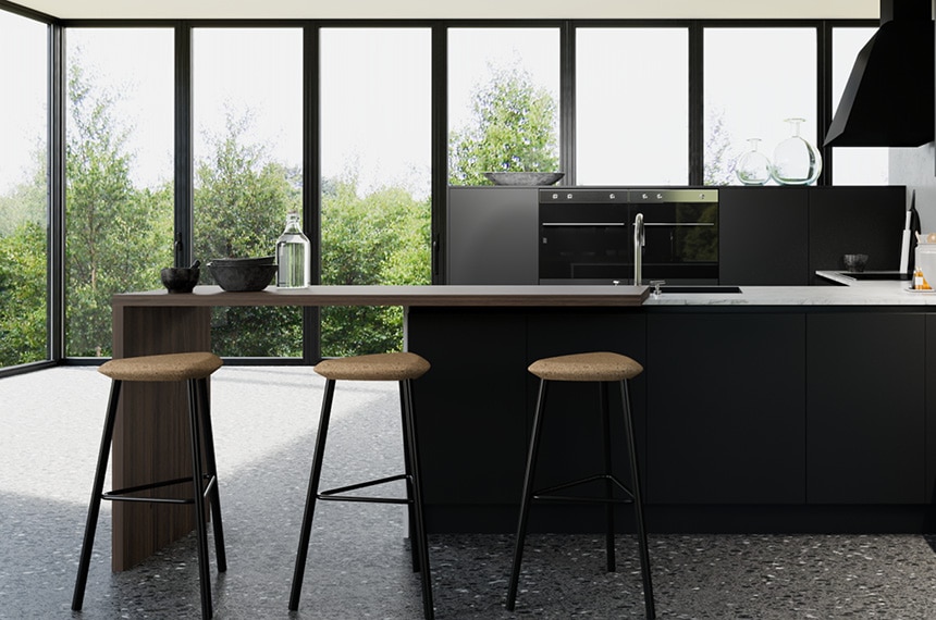 centro kitchen κουζινα, black forest πάγκος