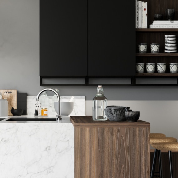 centro kitchen κουζινα, black forest πάγκος