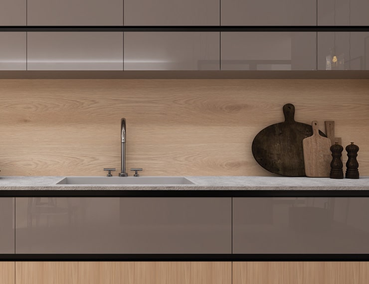 centro kitchen κουζίνα, ekmek, πάγκος κουζίνας, κλασικό μοντέλο, ανοιχτό ξύλο, γκρι ντουλάπια, γρανίτης