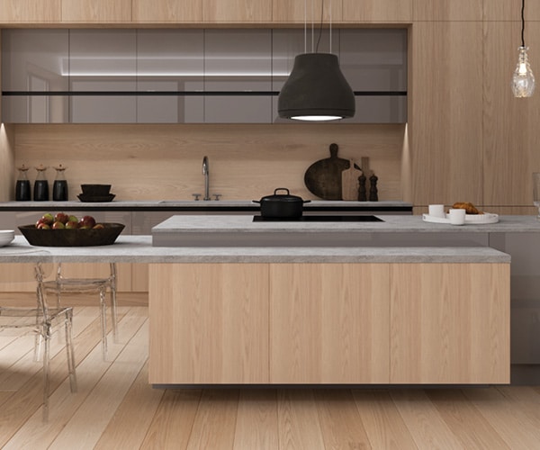 centro kitchen κουζίνα, ekmek, πάγκος κουζίνας, νησίδα, κλασικό μοντέλο, ανοιχτό ξύλο, φούρνος, γκρι ντουλάπια, γρανίτης