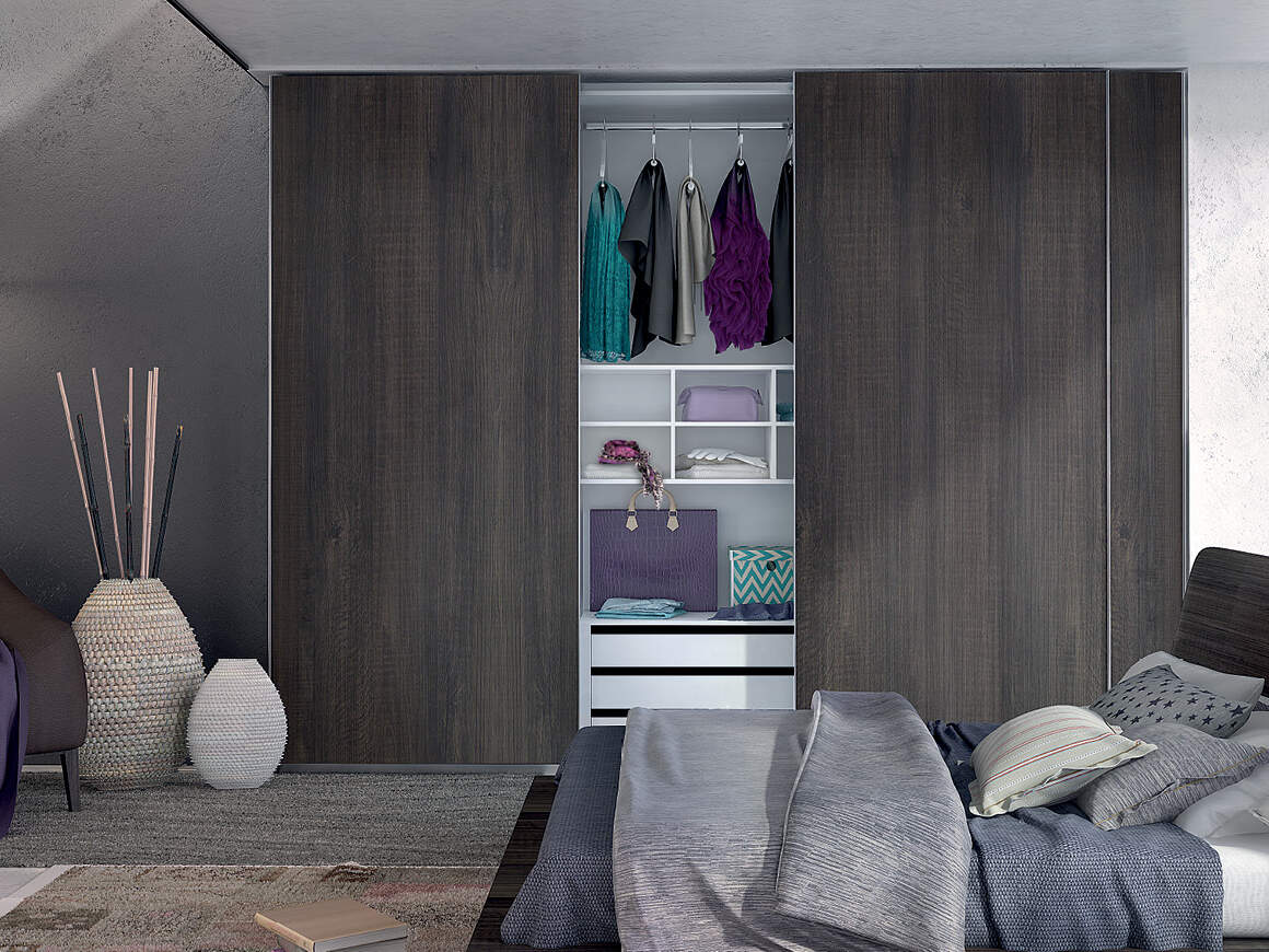 centro kitchen, wardrobe, sliding wardrobe, grain, dark wood, high grain
