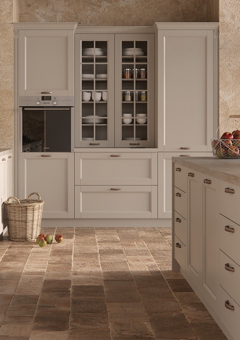centro kitchen, kitchen, wood collection, classic, vitrine